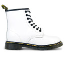 Dr. Martens 1460 Smooth Leather Lace Up Boots White With FUR