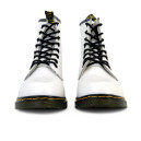 Dr. Martens 1460 Smooth Leather Lace Up Boots White With FUR