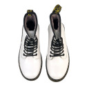 Dr. Martens 1460 Smooth Leather Lace Up Boots White With FUR