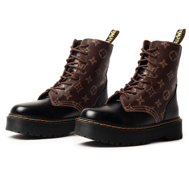 Dr. Martens Jadon Smooth Leather Platform Boots З ХУТРОМ