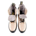 Dr. Martens Jadon Leather Polished Boots Beige С МЕХОМ