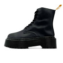 Dr. Martens Jadon Smooth Leather Platform Boots Triple Black Termo Zip С ФЛИСОМ