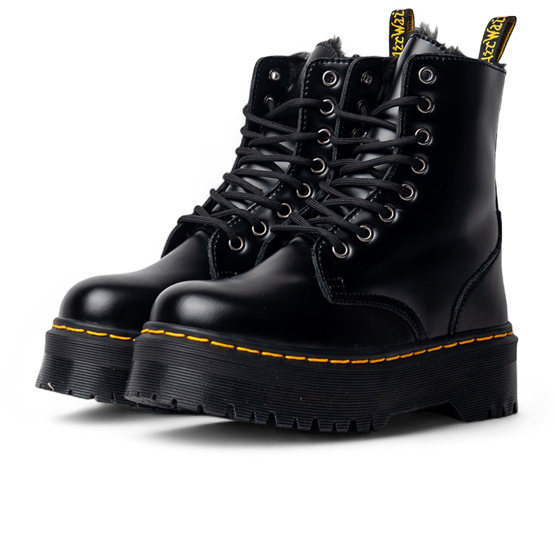 靴 Dr.Martens JADON LTT 10 EYE BOOT Черевики Dr. Martens Jadon - Black Polished Smooth | MARTENS