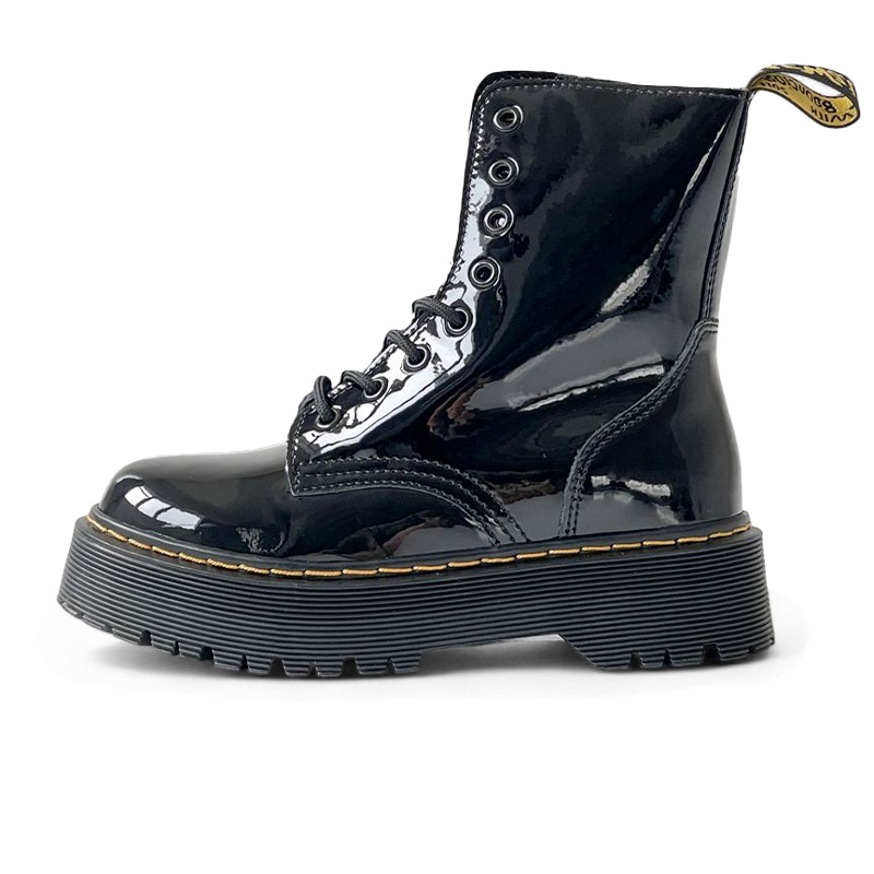 靴 Dr.Martens JADON LTT 10 EYE BOOT Черевики Dr. Martens Jadon - Black Polished Smooth | MARTENS