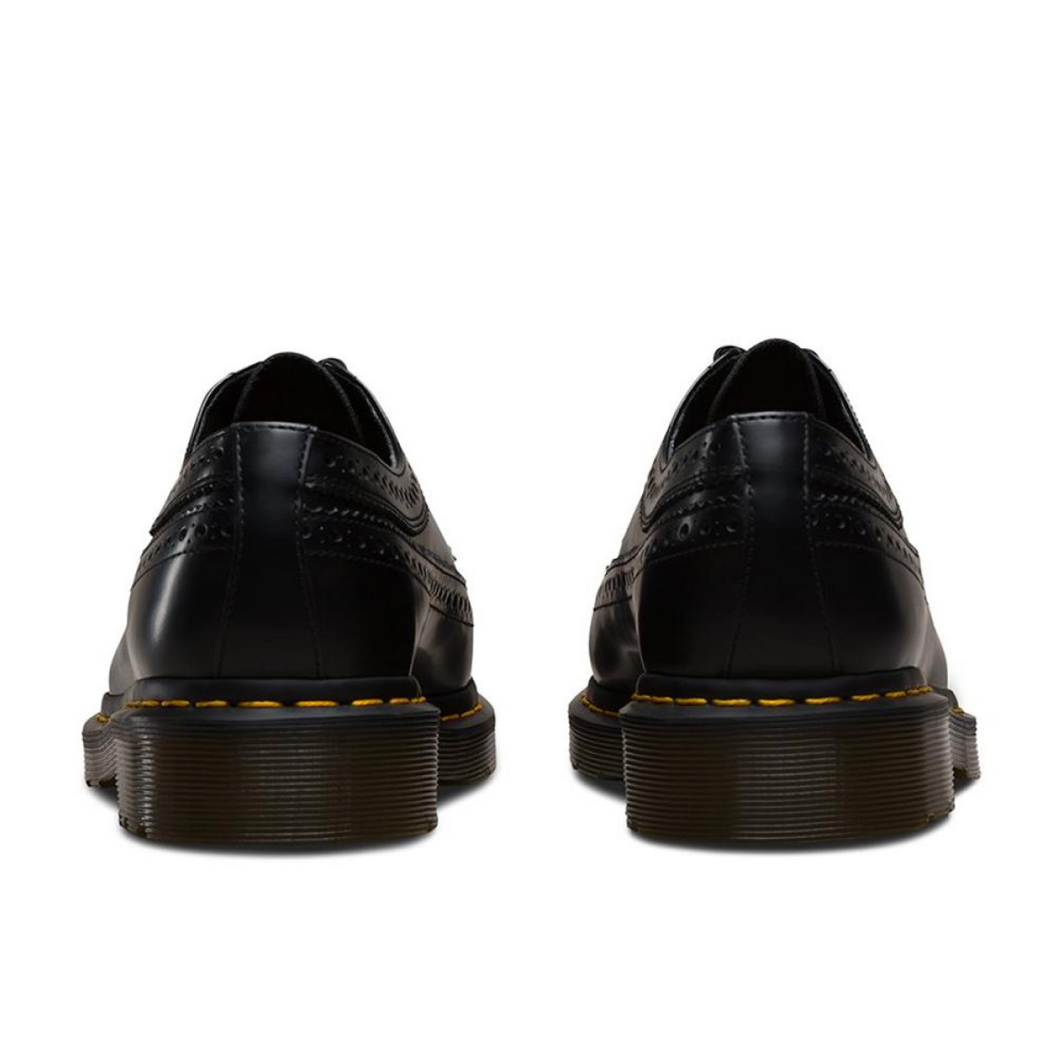 Dr. Martens 3989 Yellow Stitch Smooth Leather Brogue Shoes